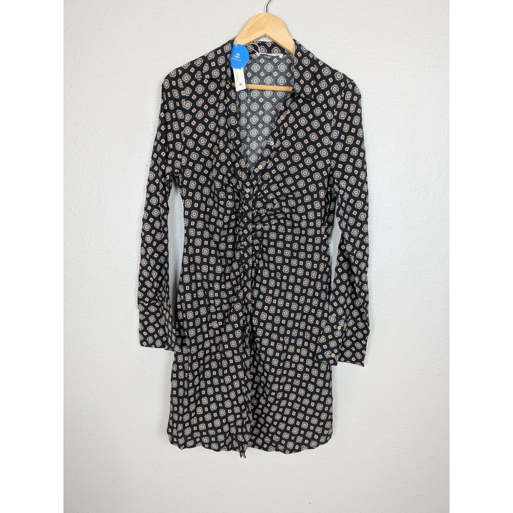 CUPSHE Women's Floral 3/4 Sleeve Mini Dress Smocked M